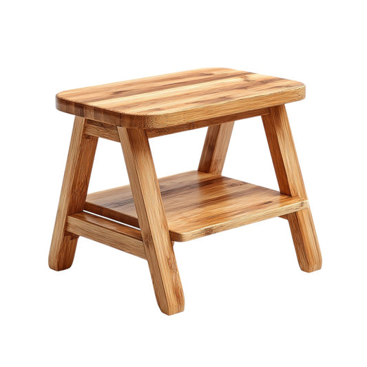 Natural Bamboo Toilet Stool - Eco-Friendly Bathroom Squat Aid