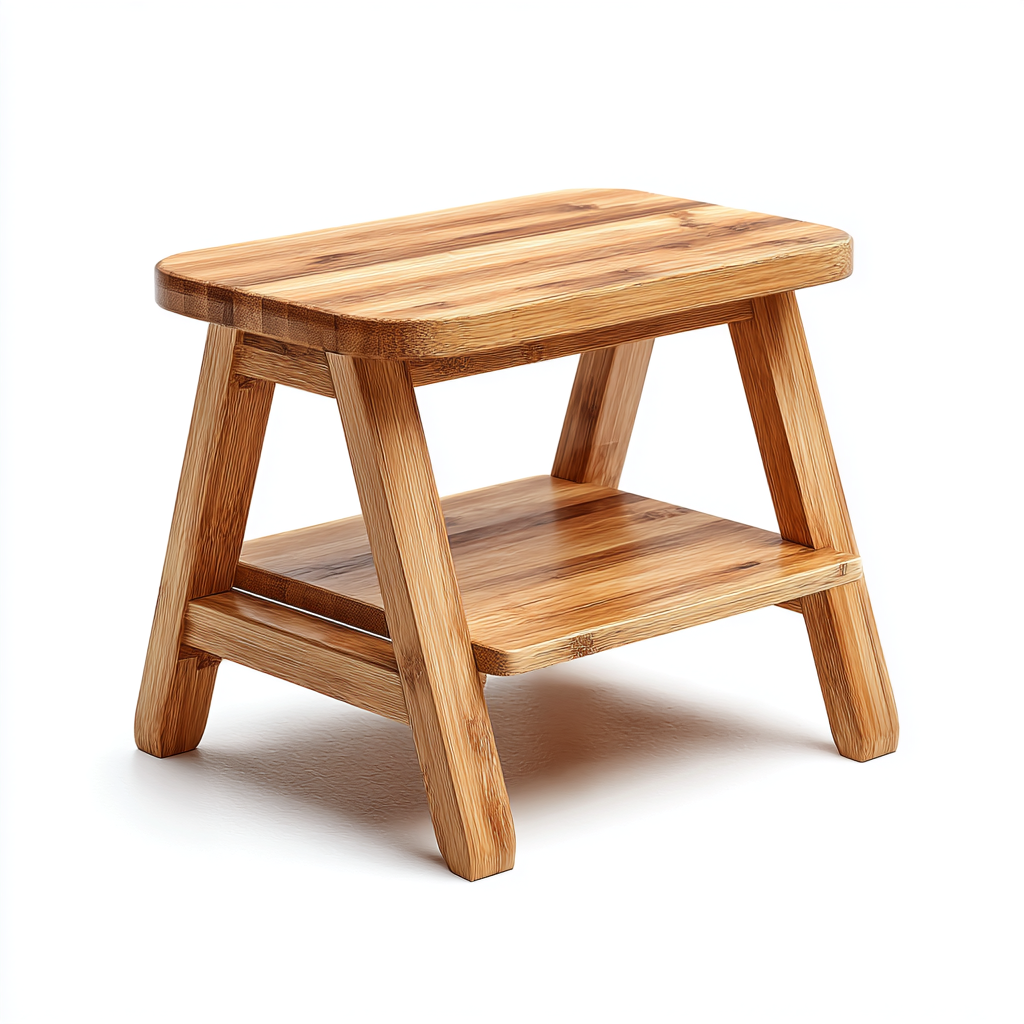 Natural Bamboo Toilet Stool - Eco-Friendly Bathroom Squat Aid