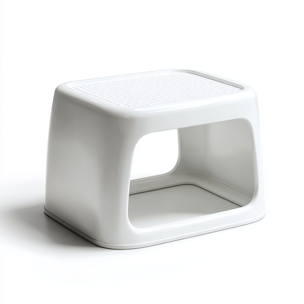 Ergonomic Non-Slip Toilet Stool (7" Height) - Posture Correcting Waste Aid